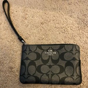 Coach Wristlet in Gunmetal - NEW WITH TAGS